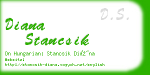 diana stancsik business card